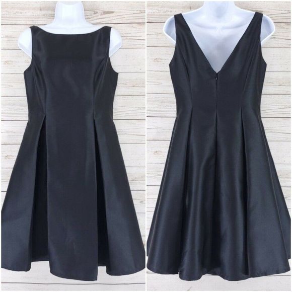 Adrianna Papell Dresses & Skirts - Adrianna Papell Womens Size 4 Fit and Flare Black Sleeveless Dress with Pockets